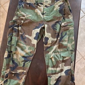 Green Camo Cargo Pants